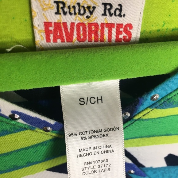 Ruby Rd. Favorites | Women’s Colorful Multi-Print Shirt Top - Picture 4 of 14